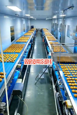 PLC 1000kg/H Forming Packing Filled Bun Automatic Bread Production Line