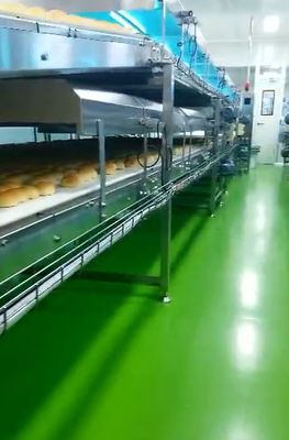 PLC Control 1000kg/H Sweet Bun Automatic Bread Production Line